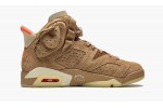 JORDAN AIR JORDAN 6 RETRO TRAVIS SCOTT - BRITISH KHAKI SNEAKERS