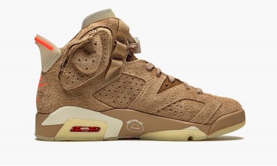 JORDAN AIR JORDAN 6 RETRO TRAVIS SCOTT - BRITISH KHAKI SNEAKERS