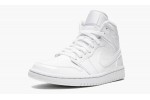 JORDAN AIR JORDAN 1 MID Triple White Patent Leather
