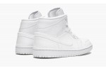 JORDAN AIR JORDAN 1 MID Triple White Patent Leather