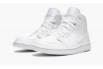 JORDAN AIR JORDAN 1 MID Triple White Patent Leather