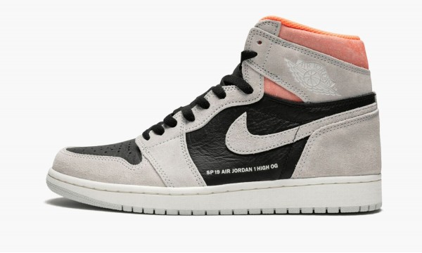 JORDAN AIR JORDAN 1 RETRO HIGH OG Neutral Grey/Hyper Crimson