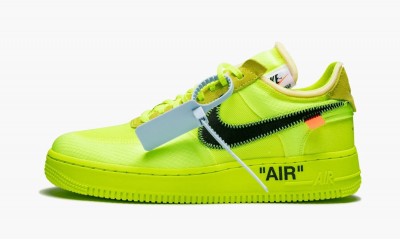 NIKE X OFF-WHITE THE 10: NIKE AIR FORCE 1 LOW Off-White Volt