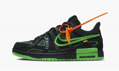 NIKE X OFF-WHITE AIR RUBBER DUNK Off-White - Green Strike