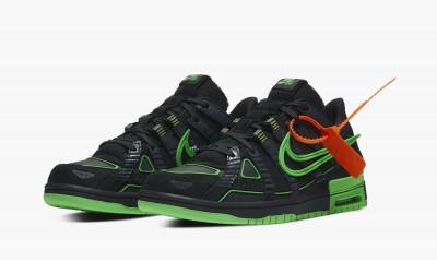 NIKE X OFF-WHITE AIR RUBBER DUNK Off-White - Green Strike