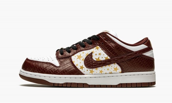NIKE SB DUNK LOW Supreme - Stars - Barkroot Brown