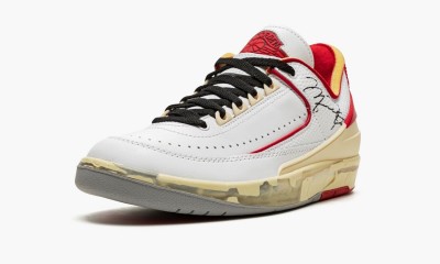 Off-White x Air Jordan 2 Low White/Varsity Red-Black