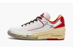 Off-White x Air Jordan 2 Low White/Varsity Red-Black