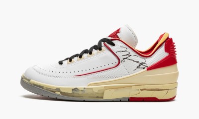 Off-White x Air Jordan 2 Low White/Varsity Red-Black